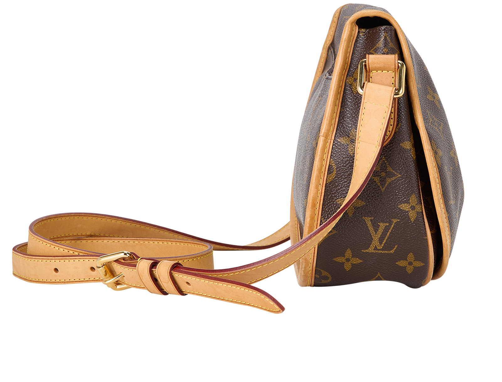 Menilmontant PM Crossbody, &pound;750, Handbags, Brown, Canvas, Side view